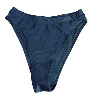 Blooming Jelly Black High Rise Cheeky Bikini Bottom, size Medium NWOT